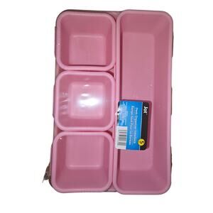Jot Desk Organizer Drawer Organizer Pink Interlock 5 Piece Set